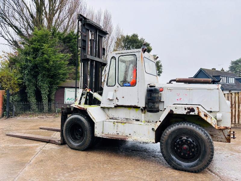 LJUNGBY TRUCK DIESEL FORKLIFT C/W SIDE SHIFT & TINE EXTENSIONS *VIDEO*