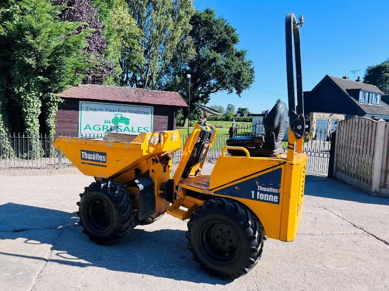 THWAITES 1 TON HIGH TIP DUMPER *YEAR 2019, ONLY 1112 HOURS* C/W ROLE BAR *VIDEO*