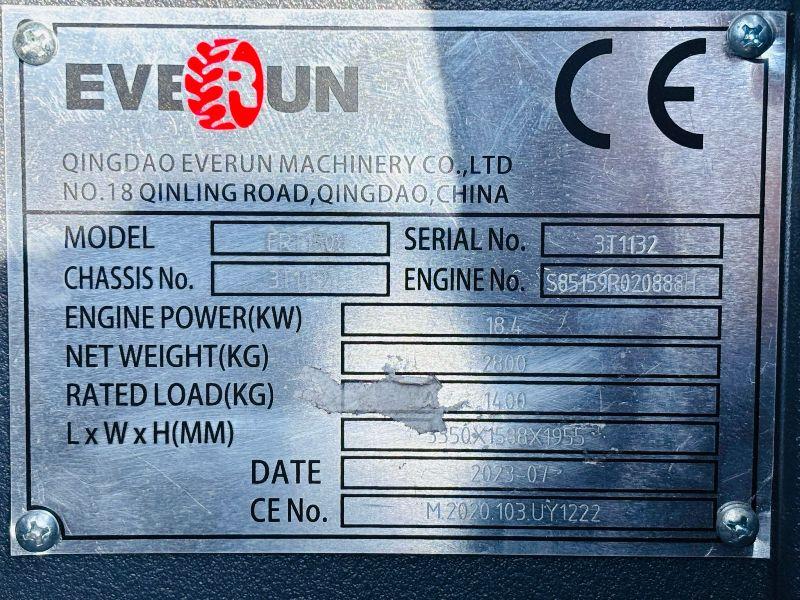 *NEW UNUSED* EVERUN ERT1500 TELEHANDLER*C/W BUCKET AND TINES*VIDEO*