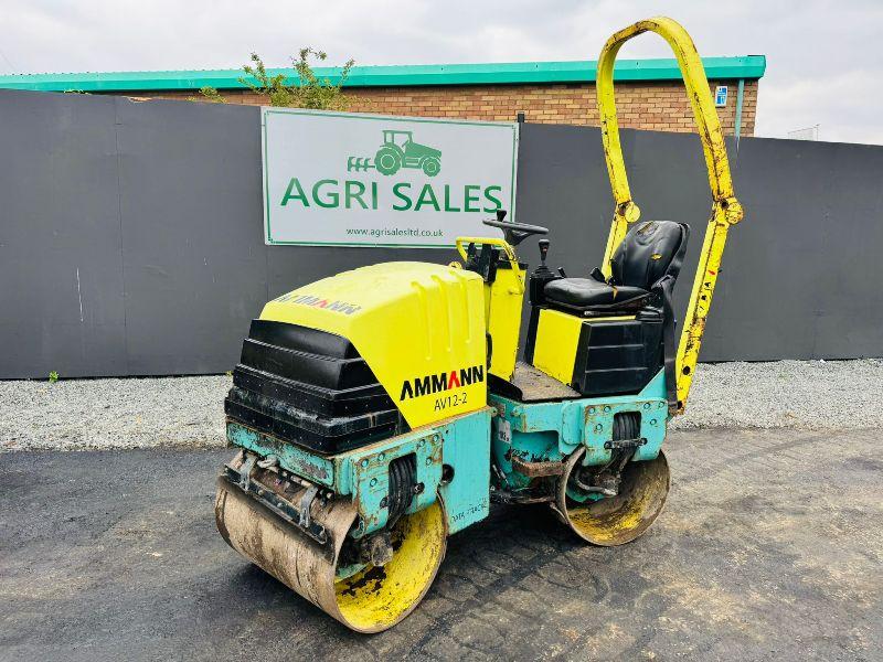 AMMANN AV12-2 VIBRATING DOUBLE DRUM ROLLER*C/W ROLL BAR*VIDEO*