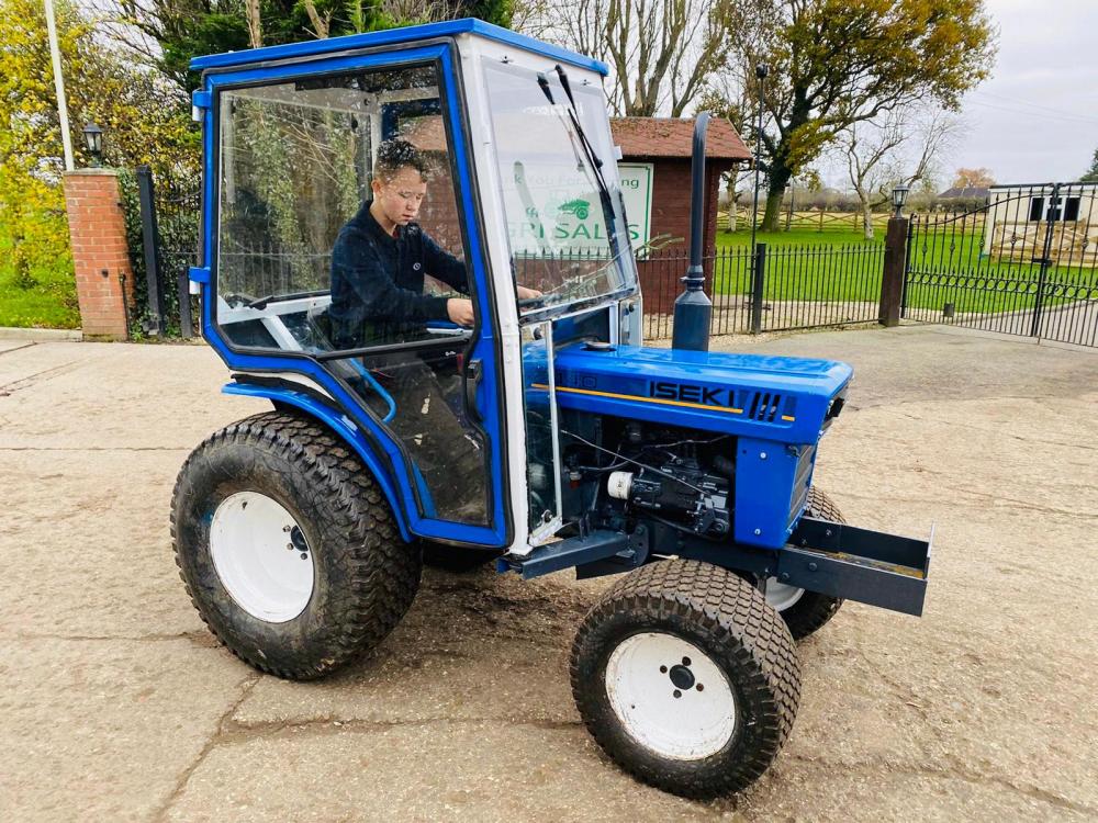 ISEKI 2140 4WD COMPACT TRACTOR C/W FULLY GLAZED CABIN & TURF TYRES