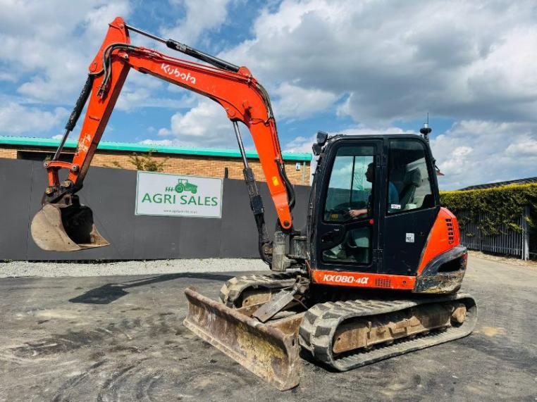KUBOTA KX080-4A EXCAVATOR *C/W BUCKET* YEAR 2018*VIDEO*