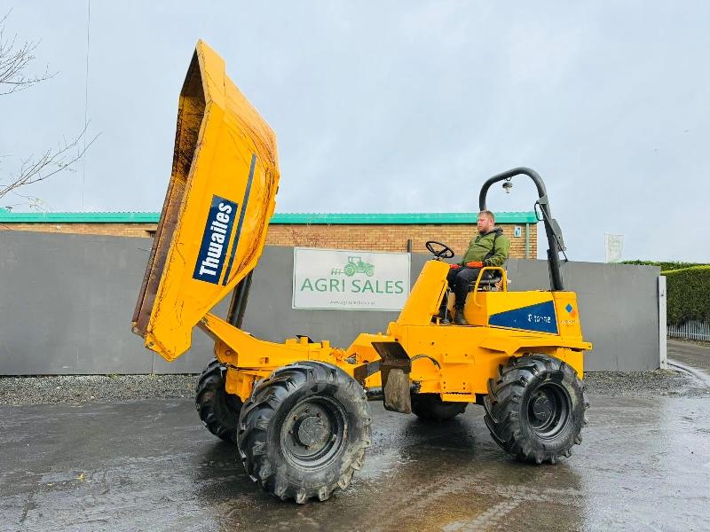 THWAITES 6 TONNE SWIVLE TIP DUMPER*YEAR 2008* ONLY 1453 HOURS*VIDEO*