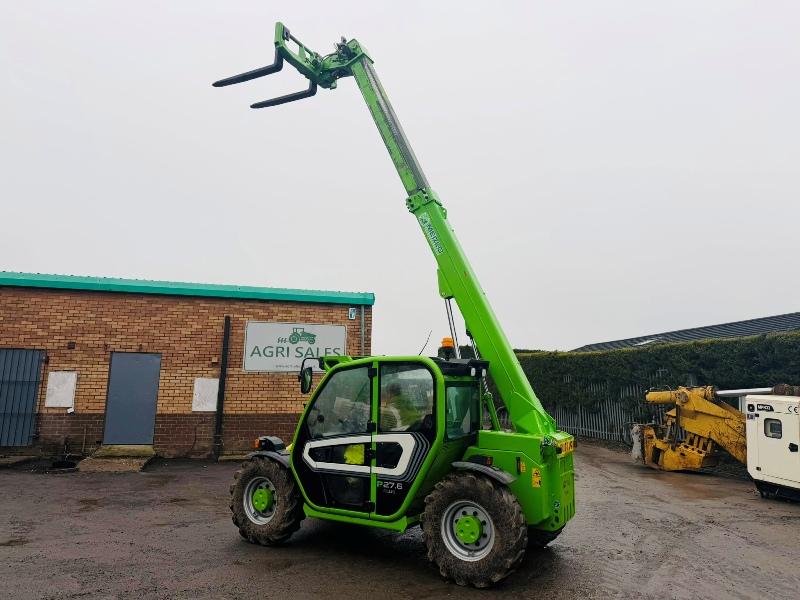 MERLO P27.6+ TURBO TELEHANDLER*C/W PALLET TINES*YEAR 2017*VIDEO*