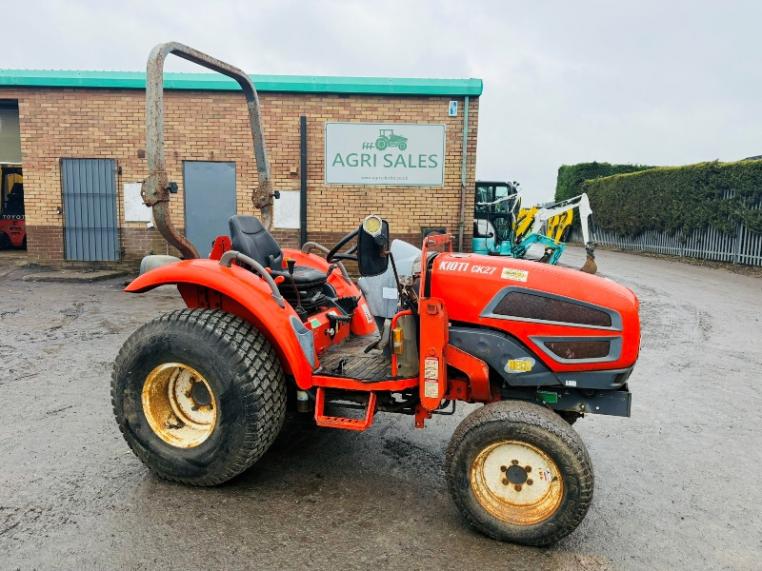 KIOTI CK27 4WD TRACTOR*C/W TURF TYRES*SPARES AND REPAIRS*VIDEO*