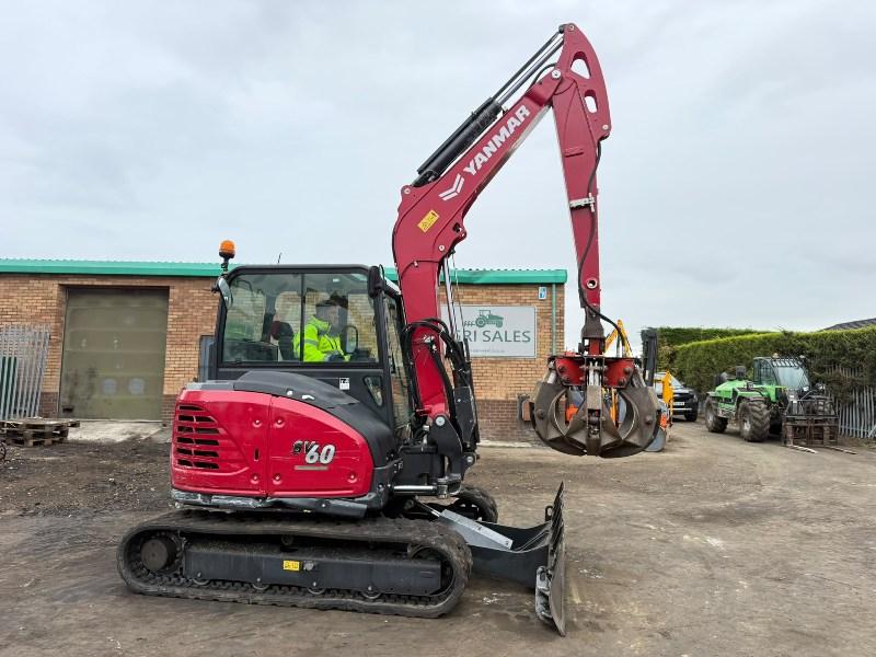 YANMAR SV60-B EXCAVATOR*YEAR 2023*C/W SCRAP GRAB*VIDEO*