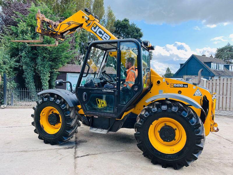 JCB 526-56 4WD TELEHANDLER *AG-SPEC, YEAR 2013* C/W PICK UP HITCH *VIDEO*