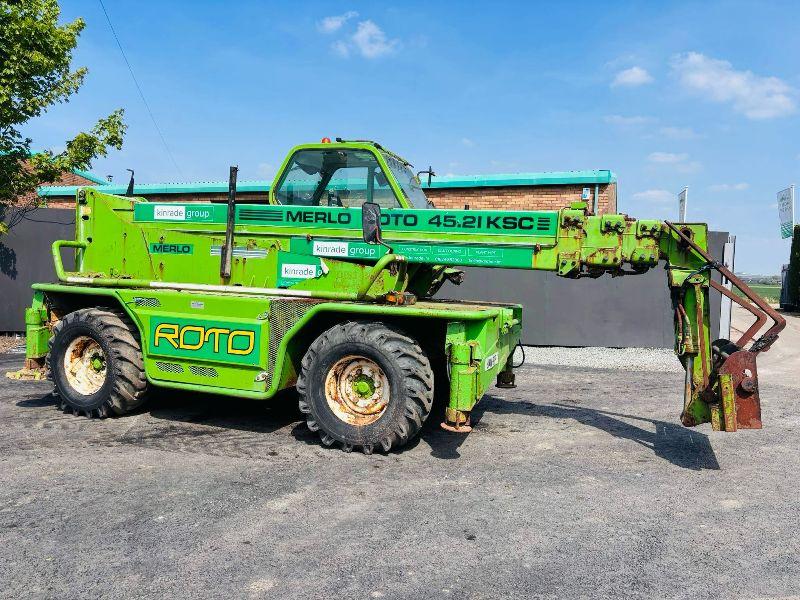 MERLO ROTO 45.21 KSC TELEHANDLER*NON RUNNER* C/W PALLET TINES*VIDEO*