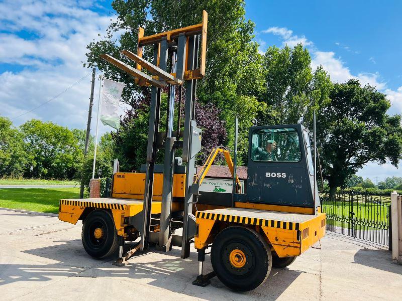 BOSS 787.10 SIDE LOADING FORKLIFT *FULL REFERB IN 2013* C/W 2 X SUPPORT LEGS*VIDEO* 