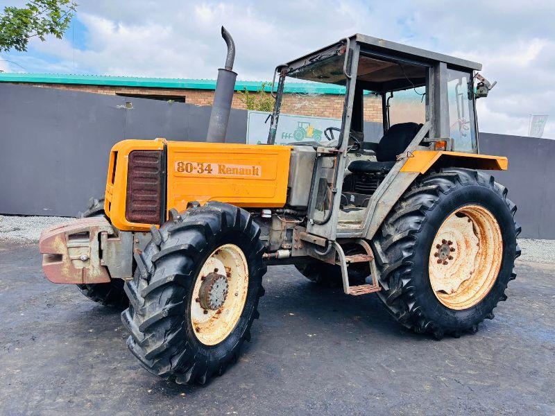 RENAULT 85-34 4WD TRACTOR*C/W REAR LINKAGE*VIDEO*