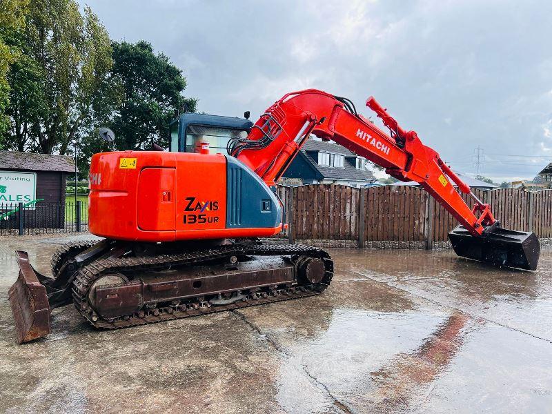 HITACHI ZAXIS 135UR TRACKED EXCAVATOR C/W FRONT BLADE *VIDEO*
