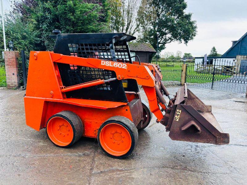 DEAWOO DSL602 SKIDSTEER *ON SOLID TYRES* C/W BUCKET *VIDEO*
