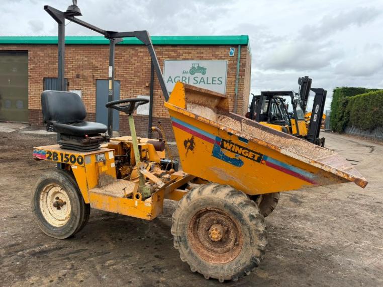 WINGET 2B1500 STRAIGHT TIP DUMPER*C/W ROLL BAR*VIDEO*