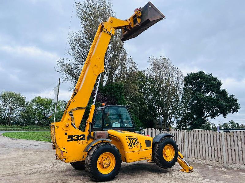 JCB 532-120 4WD TELEHANDLER *12 METERS, 7666 HOURS* C/W TINES & BUCKET *VIDEO*