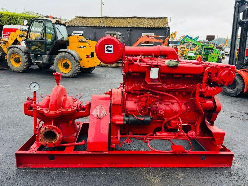 CUMMINGS N-855-F 6 INCH WATER PUMP *C/W 6 CYLINDER ENGINE*VIDEO*