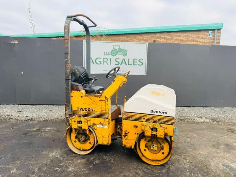 BENFORD TVH800L VIBRATING DRUM ROLLER*C/W SAFETY BAR*VIDEO*