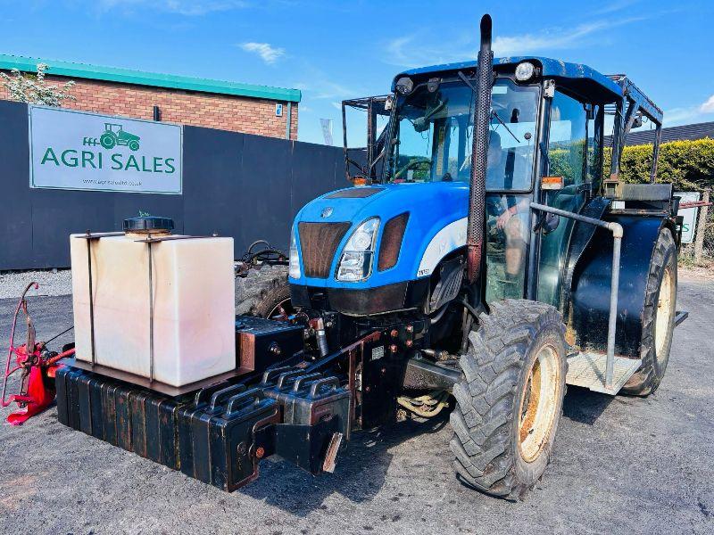 NEW HOLLAND TN75DA TRACTOR *C/W TURFER CONVEYOR AND PALLET TINES*VIDEO*