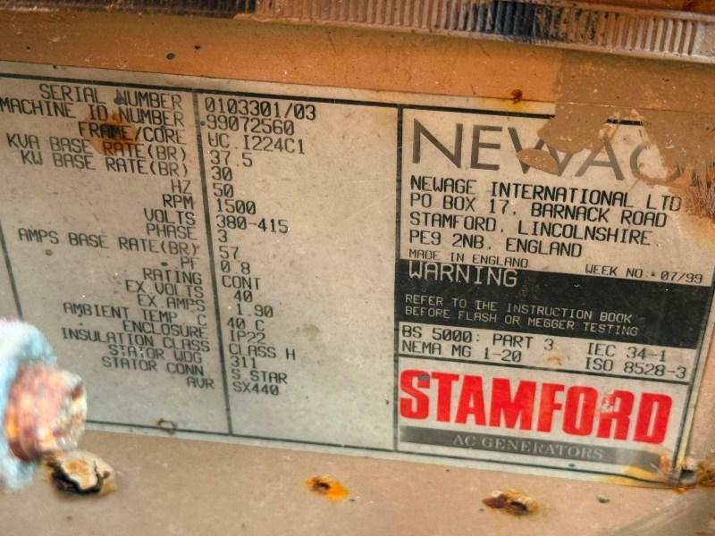 STAMFORD 37.5KVA GENERATOR*C/W IVECO ENGINE*VIDEO*