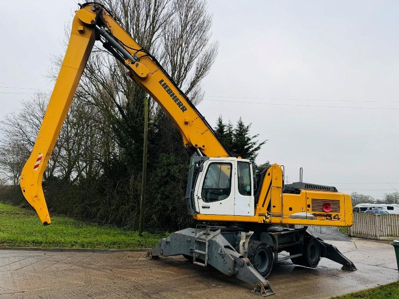LIEBHERR A934C HIGH RISE SCRAP HANDLER*C/W SCRAP GRAB*YEAR 2013*VIDEO*