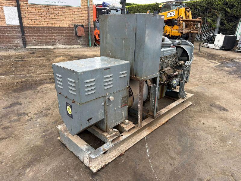 BRUSH STATIONARY GENERATOR*C/W 6 CYLINDER ENGINE*VIDEO*