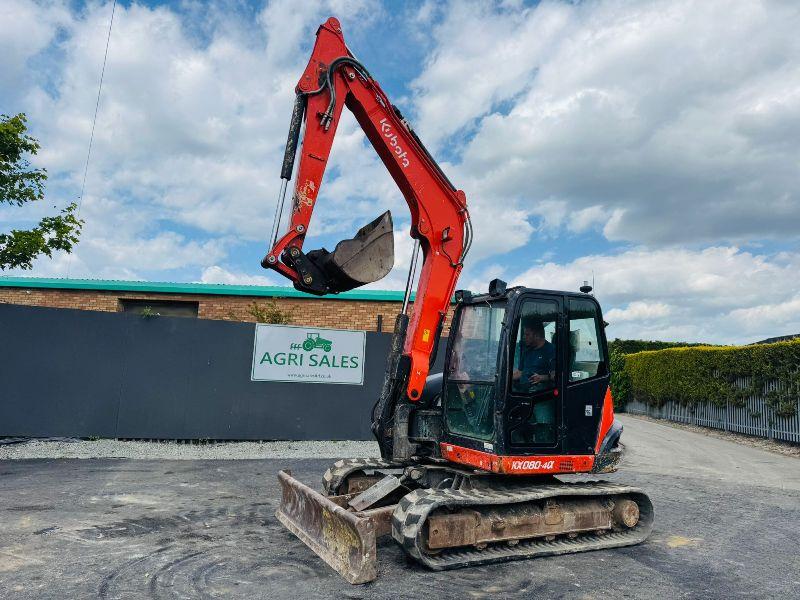 KUBOTA KX080-4A EXCAVATOR *C/W BUCKET* YEAR 2018*VIDEO*