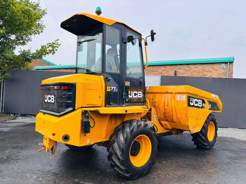 JCB 7FT 7 TONNE STRAIGHT TIP DUMPER* READING 1286 HOURS*YEAR 2018*VIDEO*