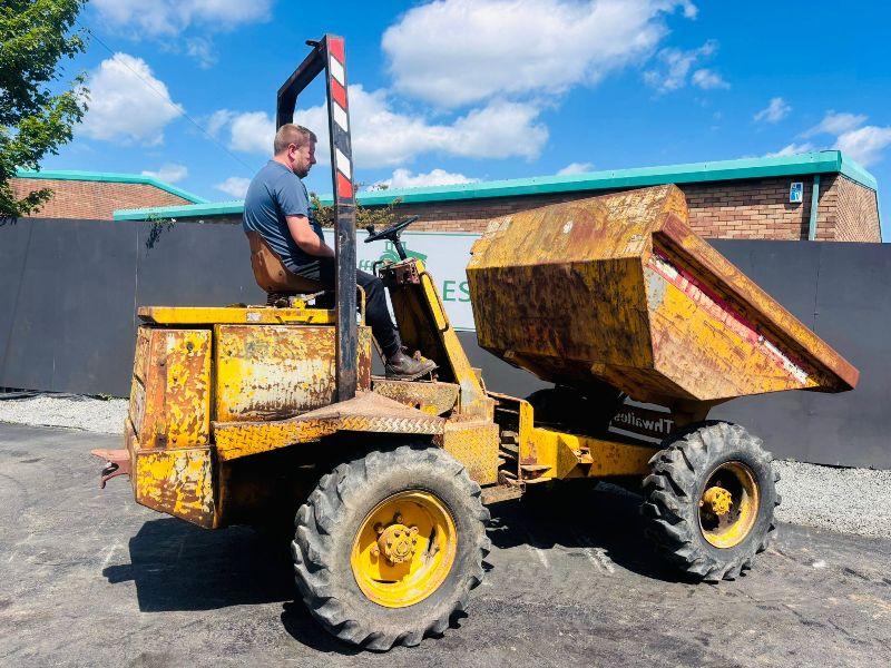 THWAITES 3 TONNE STRAIGHT TIP DUMPER*C/W PERKINS ENGINE* VIDEO*