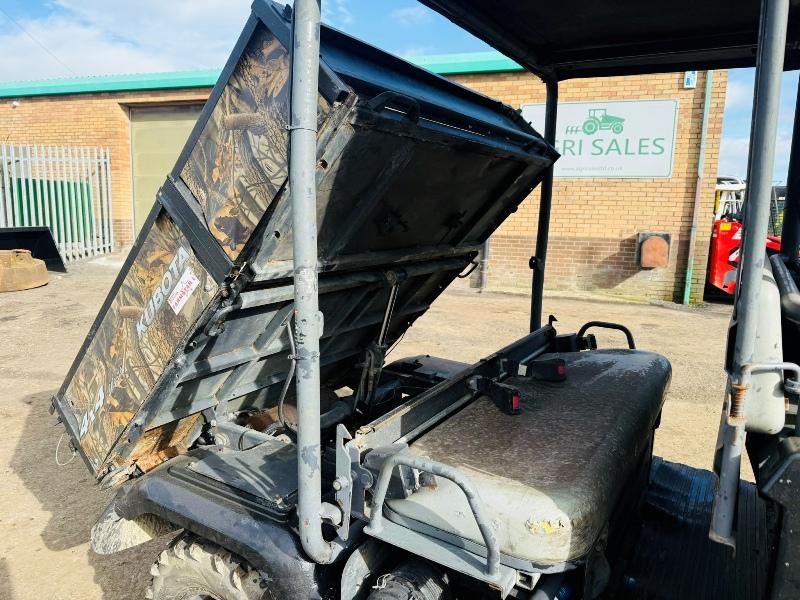 KUBOTA RTV 1140 CPX* C/W HYDRAULIC TIP*YEAR 2014*VIDEO*