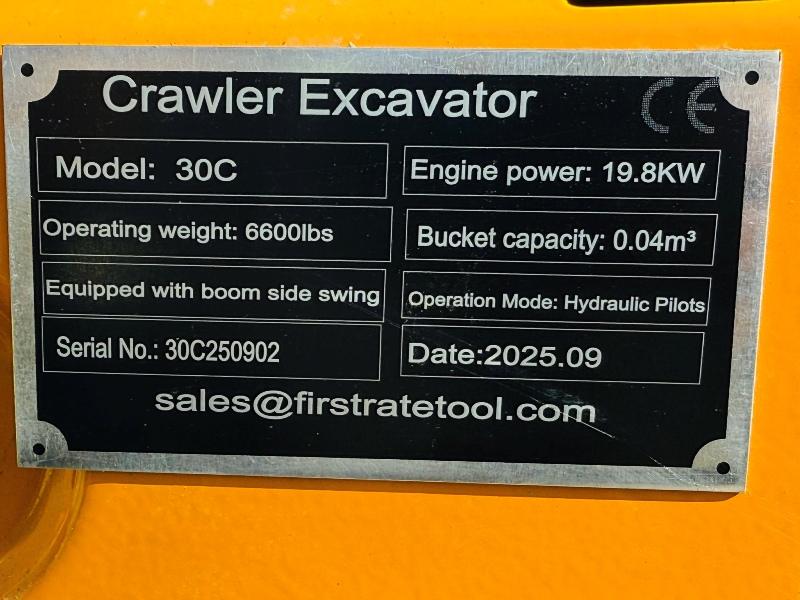 *NEW*MIVA 30C MINI EXCAVATOR*C/W BUCKET*YEAR 2025*VIDEO*