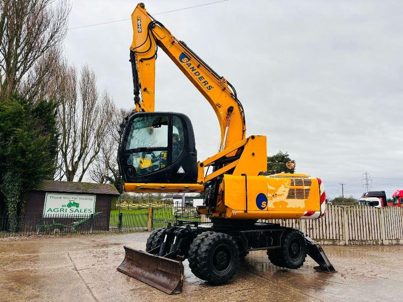 JCB JS175W HIGH RISE CABIN WHEELED EXCAVATOR *YEAR 2012* C/W FRONT BLADE *VIDEO*