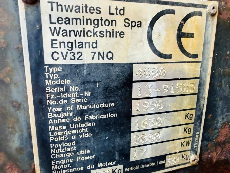 THWAITES 4000 STRAIGHT TIP DUMPER*C/W PERKINS ENGINE*VIDEO*