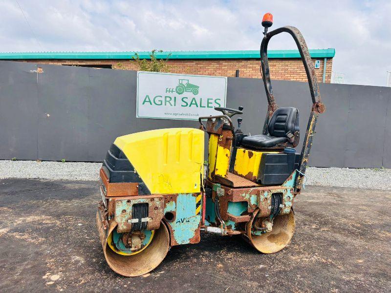 AMMANN AV12-2 VIBRATING DOUBLE DRUM ROLLER*C/W ROLL BAR*VIDEO*