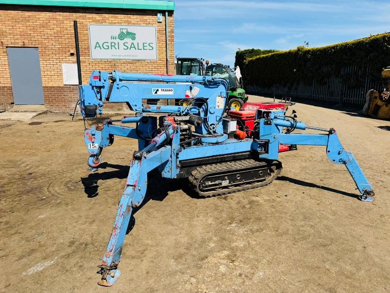 TADANO TRACKED MOBILE SPIDER CRANE*C/W 4X SUPPORT LEGS*VIDEO*
