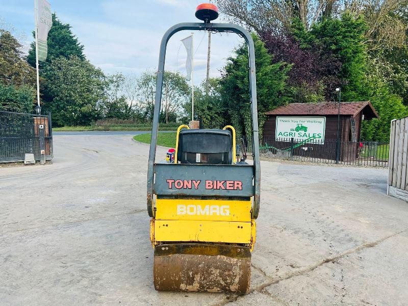 BOMAG BW80 ADH DOUBLE DRUM ROLLER C/W ROLE BAR *VIDEO*