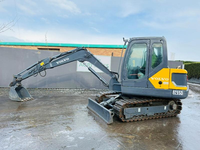 VOLVO EC55D RUBBER BLOCK TRACKS EXCAVATOR *YEAR 2017*C/W BUCKET*VIDEO*