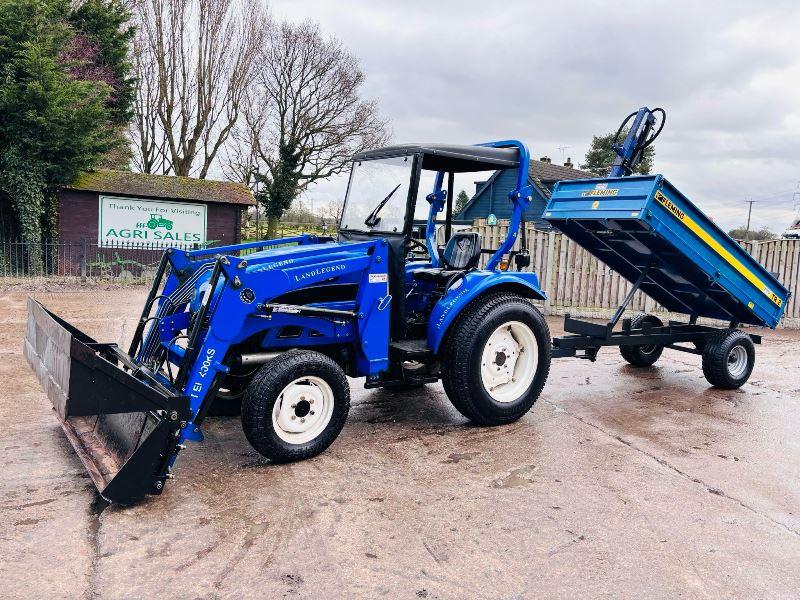 LAND LEGEND 4WD TRATOR *2015, 293 HOURS* C/W TIPPING TRAILER & ATTACHMENTS *VIDEO*