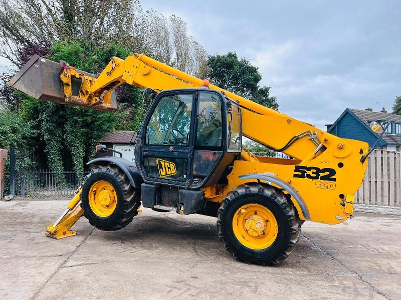 JCB 532-120 4WD TELEHANDLER *12 METERS, 7666 HOURS* C/W TINES & BUCKET *VIDEO*