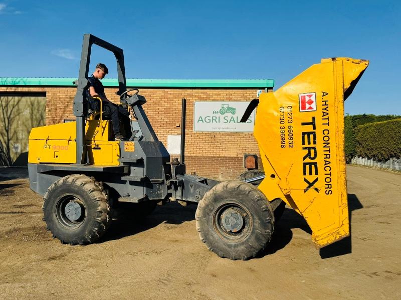 TEREX PT9000 9 TONNE STRAIGHT TIP DUMPER*C/W ROLL BAR*VIDEO*