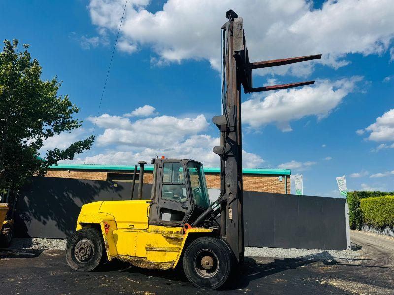 HYSTER H12.00 12 TONNE FORKLIFT 2 STAGE MAST*C/W PALLET TINES*VIDEO*