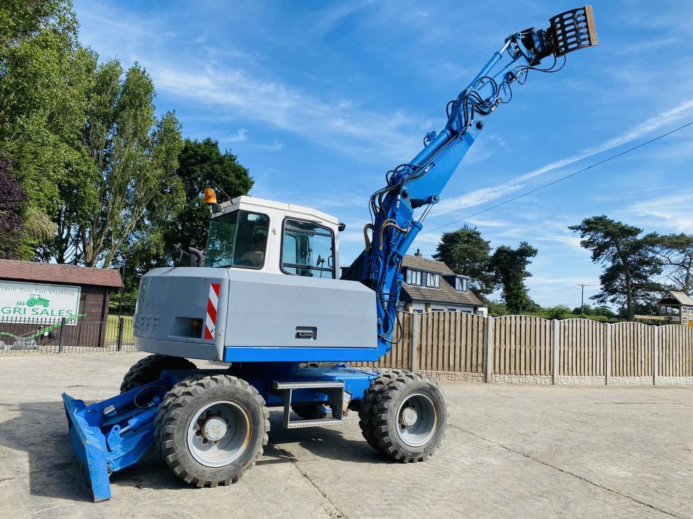 SCHAFFE MHL31 WHEELED EXCAVATOR * ONLY 4073 HOURS * C/W ROTATING SELECTOR GRAB 