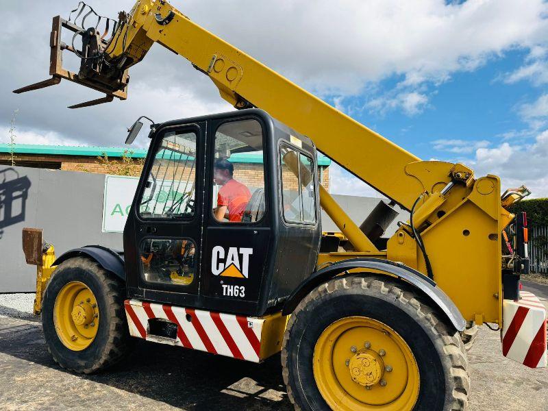 CATERPILLAR TH63 TELEHANDLER*C/W JACK LEGS*VIDEO*