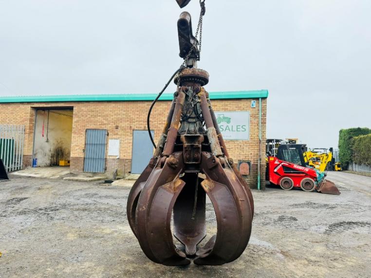 LIEBHERR 5 TINE SCRAP GRAB TO SUIT SCRAP HANDLER*VIDEO*