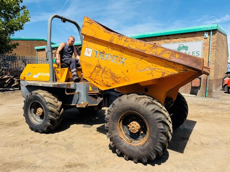 BENFORD TEREX PT6000 STRAIGHT TIP DUMPER*VIDEO*