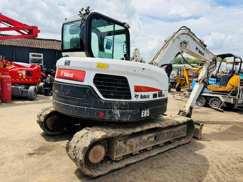 BOBCAT E85 EXCAVATOR*C/W QUICK HITCH*YEAR 2017*SPARES AND REPAIRS*VIDEO*