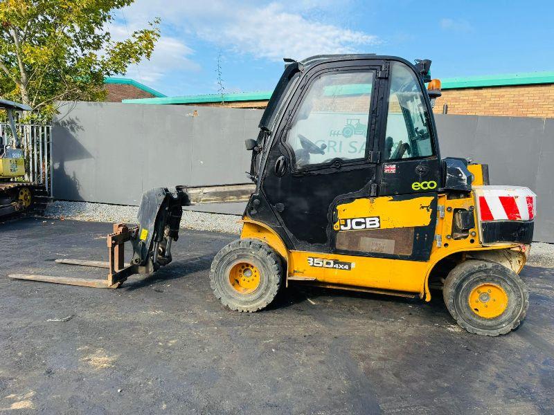 JCB TLT35D 4WD TELETRUK*C/W PALLET TINES*NON RUNNER*YEAR 2014*VIDEO*