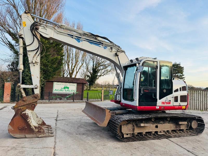 TAKEUCHI TB2150R EXCAVATOR *YEAR 2018, 5851 HOURS* C/W PIPPED FOR GRAB *VIDEO*