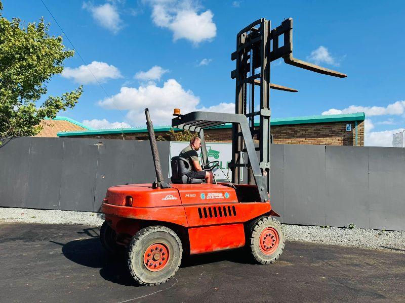 LINDE H50 FORKLIFT*C/W PALLET TINES*VIDEO*