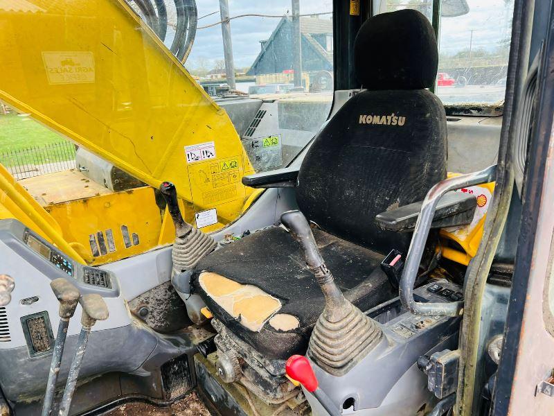 KOMATSU PC228USLC-3 EXCAVATOR * ZERO SWING * C/W DEMOLITION GARUDS *VIDEO*