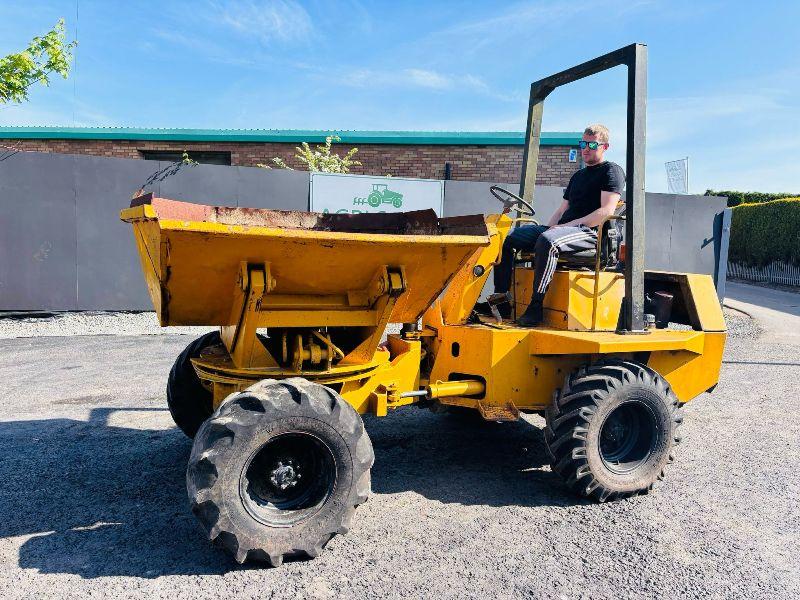 BENFORD 3 TONNE SWIVLE TIP DUMPER*VIDEO*
