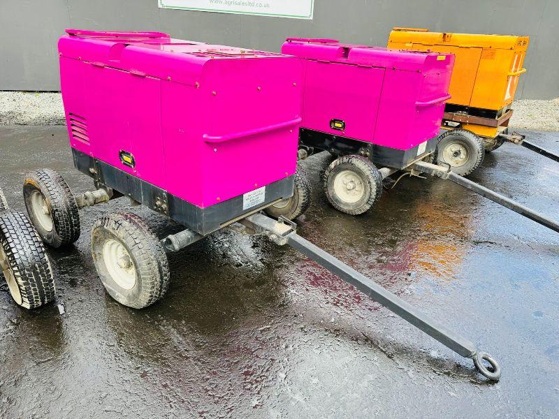 ARC GEN TOWABLE WELDER/GENERATOR*CHOICE OF 4*YEAR 2010*VIDEO*